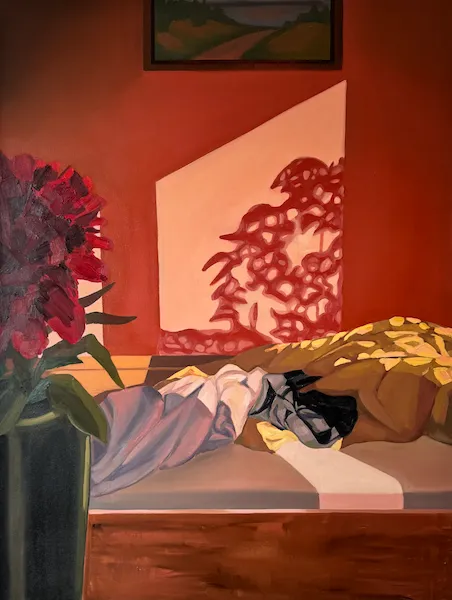 Na chvíli - olejomalba od Karin Krutsche, 2023