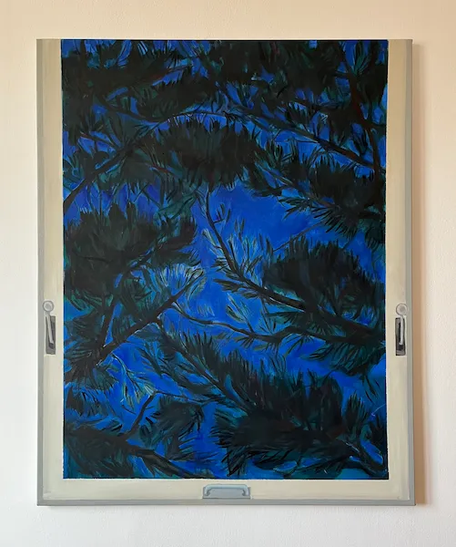 Borovice - olejomalba od Karin Krutsche, 2022