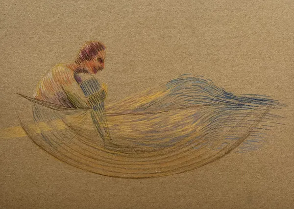 Bez názvu - olejomalba od Karin Krutsche, 2023