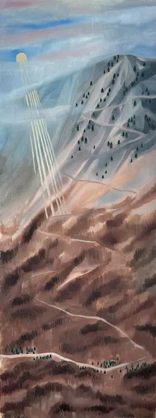 Ty mě vedeš - olejomalba od Karin Krutsche, 2024