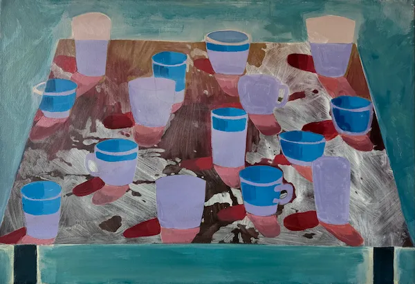 Rozlité mléko - olejomalba od Karin Krutsche, 2022