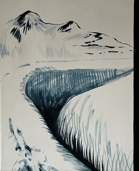 Island 2. - olejomalba od Karin Krutsche, 2022