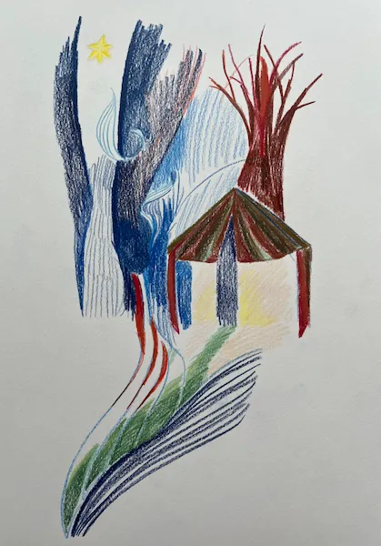 Betlém - olejomalba od Karin Krutsche, 2024