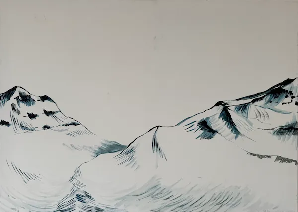 Island 4. - olejomalba od Karin Krutsche, 2022