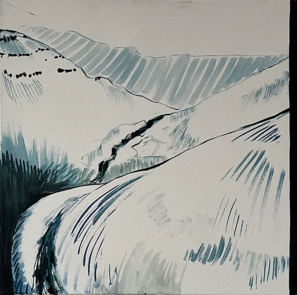 Island 3. - olejomalba od Karin Krutsche, 2022